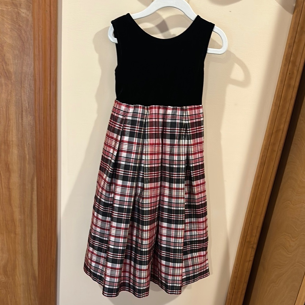 Plaid Kids Dress with Black Top